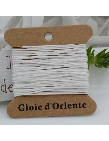 5 MT CORDINO FILO COLORE BIANCO 1 PER BRACCIALE E COLLANA per fai da te