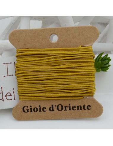 5 MT CORDINO FILO COLORE SENAPE 22 PER BRACCIALE E COLLANA per fai da te