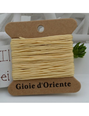 5 MT CORDINO FILO COLORE BEIGE 37 PER BRACCIALE E COLLANA per fai da te