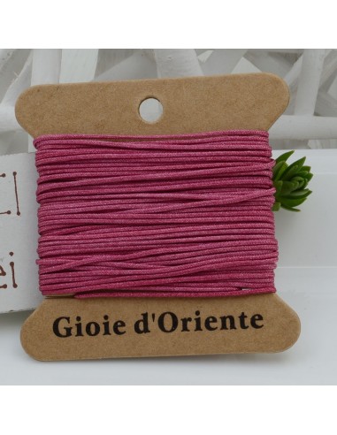 5 MT CORDINO FILO 0.8 MM COLORE CAMELIA SCURO PER BRACCIALE E COLLANA per fai da te