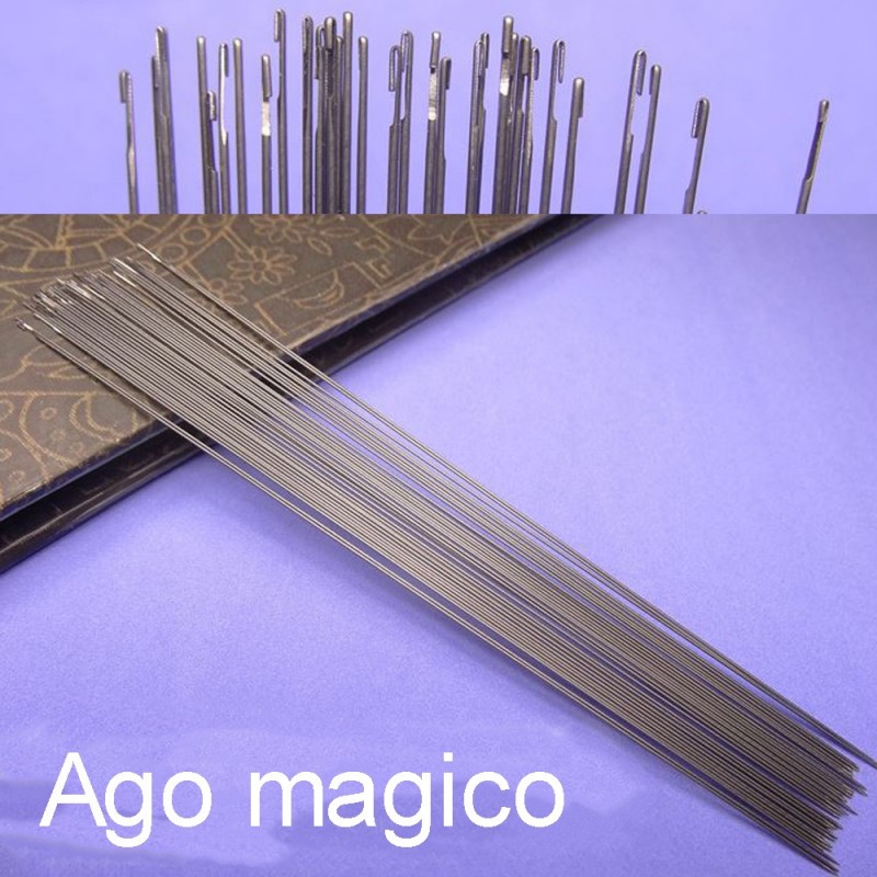 AGO MAGICO per infilare le perline sottili lunghezza 18 cm misura viaria