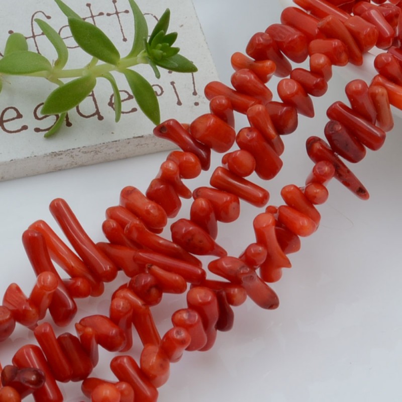 Ramo di Corallo di bambù rosso 5-17mm circa 110pz 40cm | GDO
