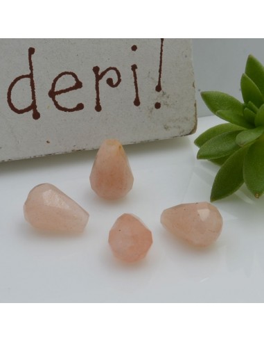 Pietre dure a forma di goccia sfaccettata pietra del sole 5 x 8 mm 2 pz per le tue creazioni!!!