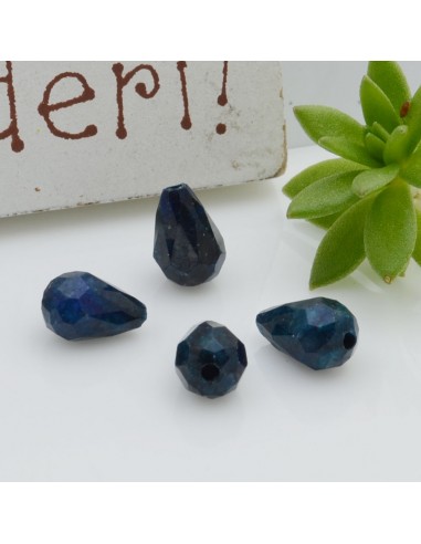 Pietre dure a forma di goccia sfaccettata apatite 5 x 8 mm 2 pz per le tue creazioni!!!