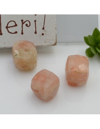 Cubo sfaccettato pietra del sole 8x9 mm 1pz Gioie d'Oriente