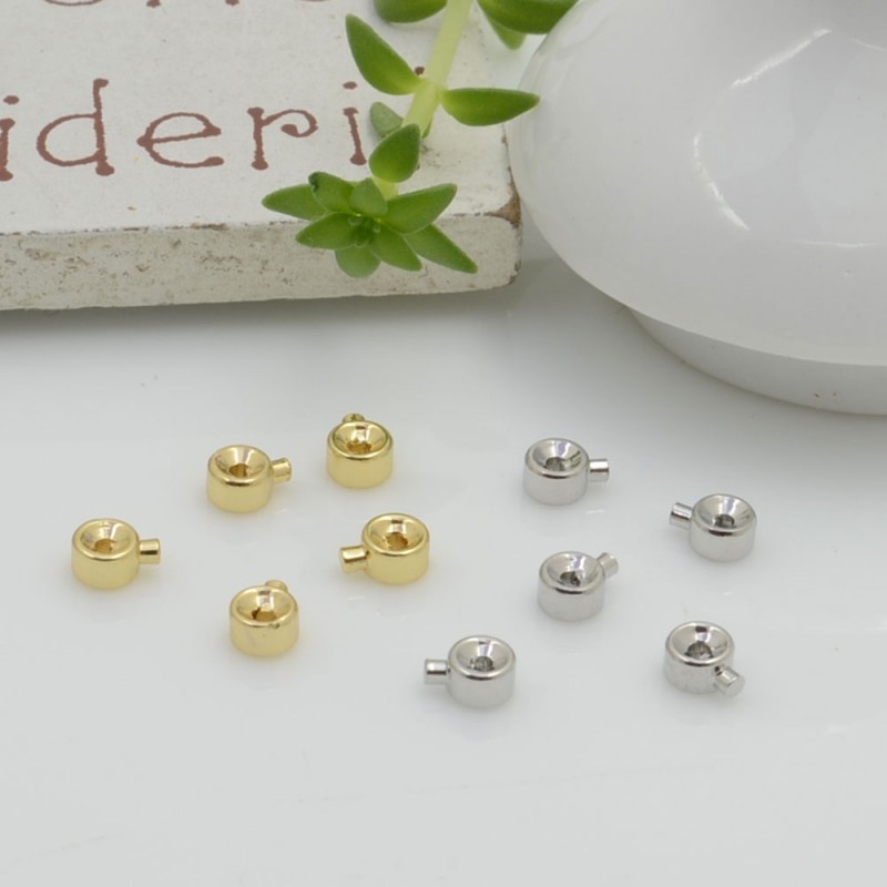 Schiaccini in ottone 3 mm 2 pz per realizzare i tuoi gioielli fai da te