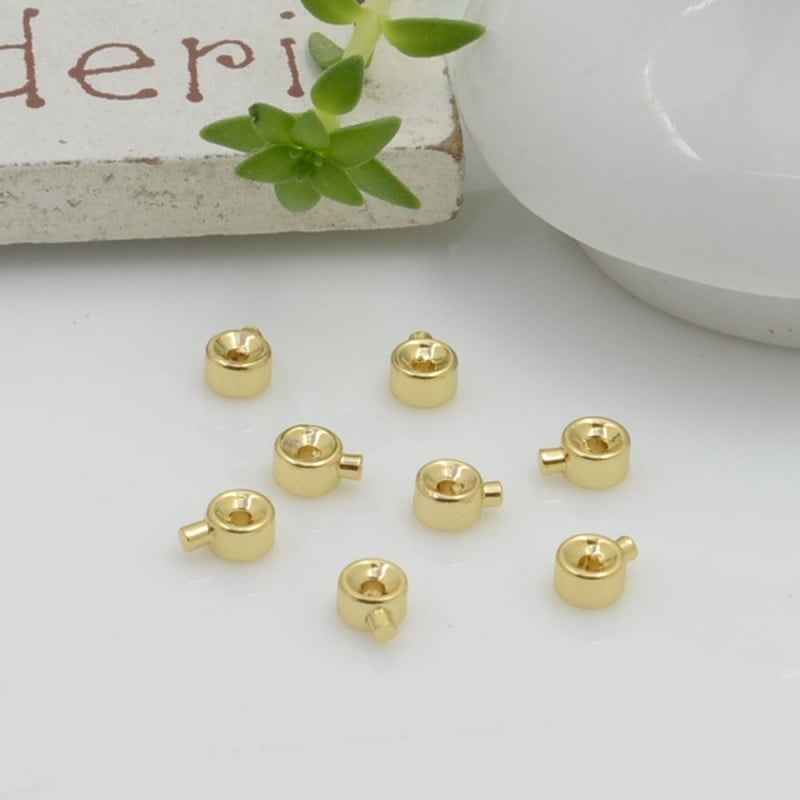 Schiaccini in ottone 3 mm 2 pz per realizzare i tuoi gioielli fai da te