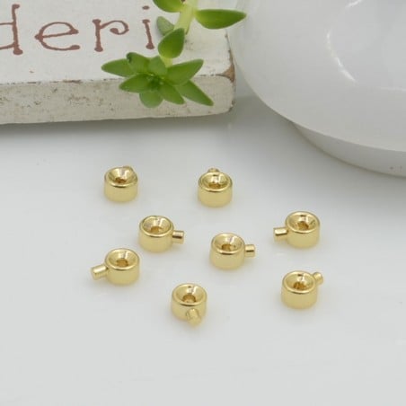 Schiaccini in ottone 3 mm 2 pz per realizzare i tuoi gioielli fai da te