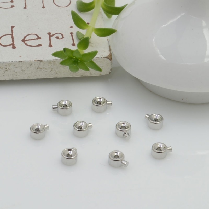 Schiaccini in ottone 3 mm 2 pz per realizzare i tuoi gioielli fai da te