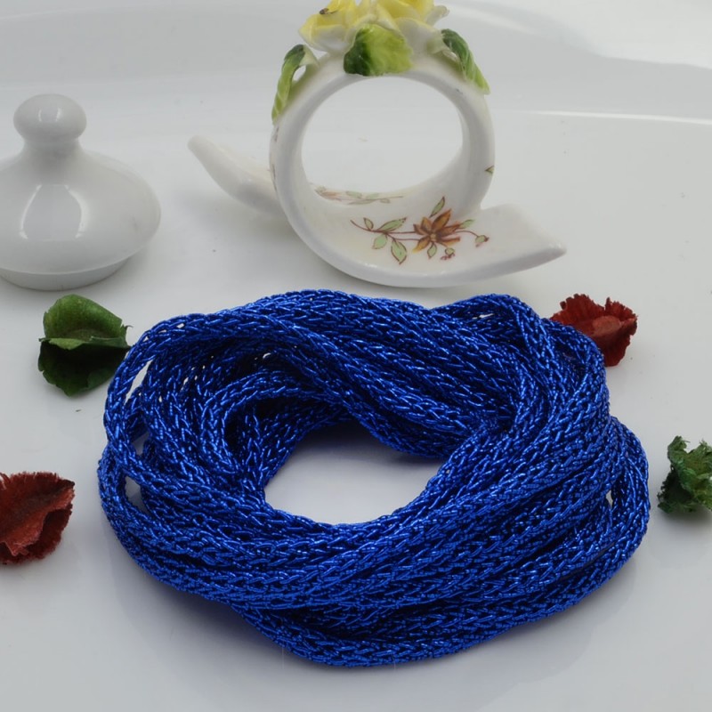 Filo Tricotin Lurex colore blu 4mm 3mt GDO