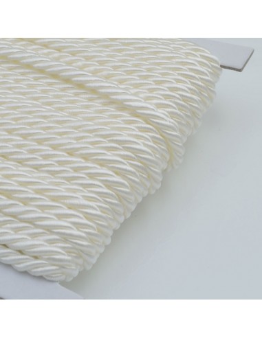 Filo cordino ritorto 3 capi intrecciati bianco panna spessore 3.5 mm 3MT per le tue creazioni n 02