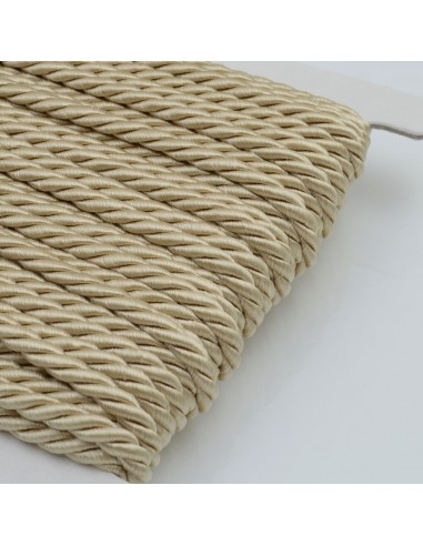 Filo cordino ritorto 3 capi intrecciati beige spessore 3.5 mm 3MT per le tue creazioni n 20