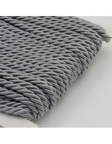 Filo cordino ritorto 3 capi intrecciati grigio spessore 3.5 mm 3MT per le tue creazioni n 27