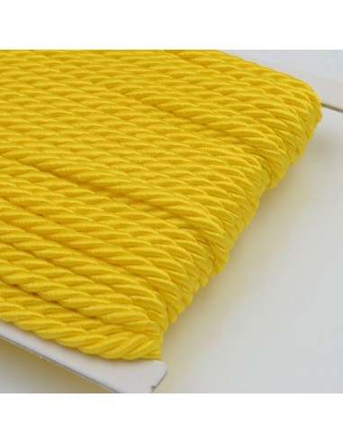 Filo cordino ritorto 3 capi intrecciati giallo spessore 3.5 mm 3MT per le tue creazioni n 30