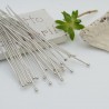 Chiodini con testa a Pallina di 2mm in ottone Argento rodiato - Varie misure | GDO