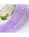 Filo rondelle briolette in mezzi cristalli lilla chiaro 3 x 4 mm 125-145pz Gioie d'Oriente