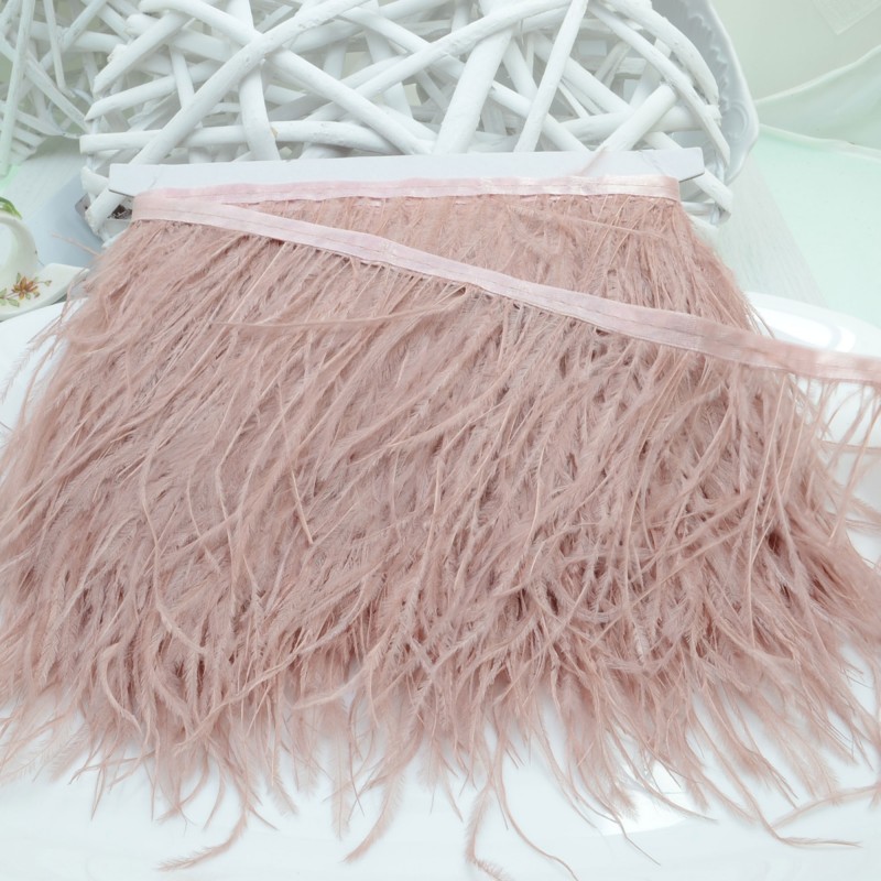 Frange Piume di struzzo colore Lilla rosa antico altezza max 16cm lunghezza 20cm GDO | Gioie d'Oriente