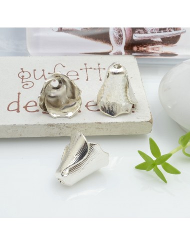 Copriperla fiore in ottone 12mm variante In Ottone - Argento Gioie d'Oriente
