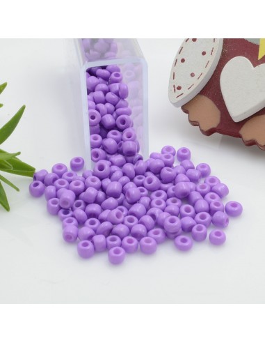 Perline di conteria perline di vetro colore glicine 4 mm