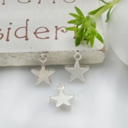 Ciondoli stella in ottone liscio 8x6 mm 2pz Gioie d'Oriente 2