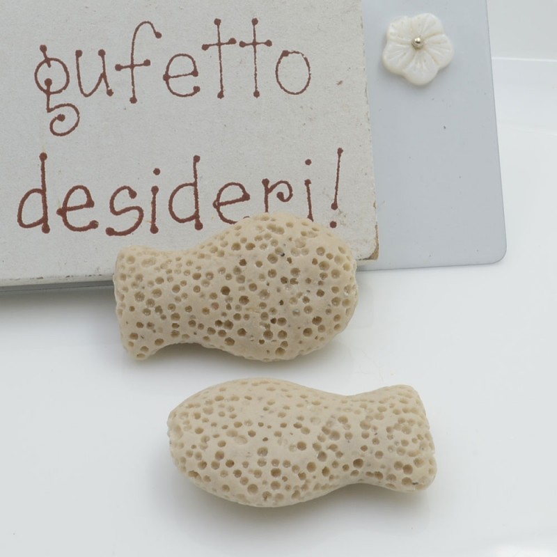 Pietra lavica pesce panna 26x16mm 1pz Gioie d'Oriente