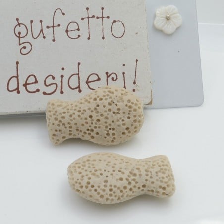 Pietra lavica pesce panna 26x16mm 1pz Gioie d'Oriente