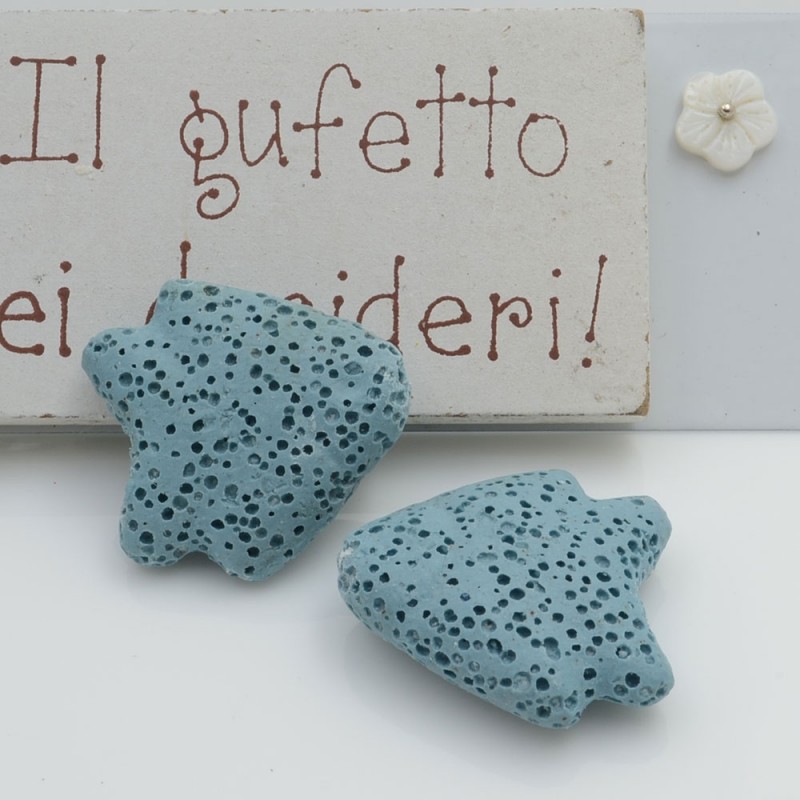 Pietra lavica pesce angelo tiffany 26x25mm 1pz Gioie d'Oriente
