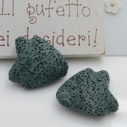 Pietra lavica pesce angelo vari colori 26x25mm 1pz Gioie d'Oriente 2