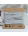 5 MT CORDINO FILO 1 MM COLORE ARGENTO LUREX PER BRACCIALE E COLLANA per fai da te