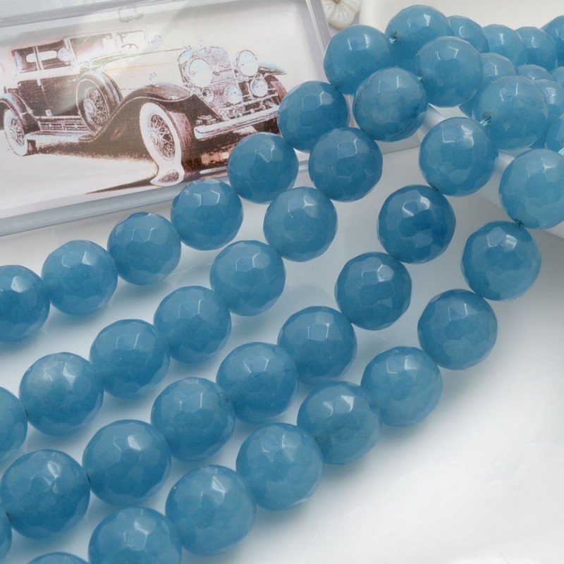 Filo di Angelite rotonda sfaccettata 10mm 36pz | GDO
