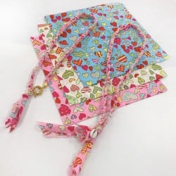 Bandana Vintage con cuori 48cm 100% cotone in vari colori - GDO 2
