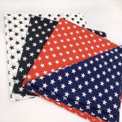 Bandana Vintage con stelle 48cm 100% cotone in vari colori - GDO