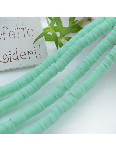 Pasta Polimerica  Rondelle col tiffany pastello 1 x 6 mm 39/40 cm Polimero Perline Heishi per le tue creazioni