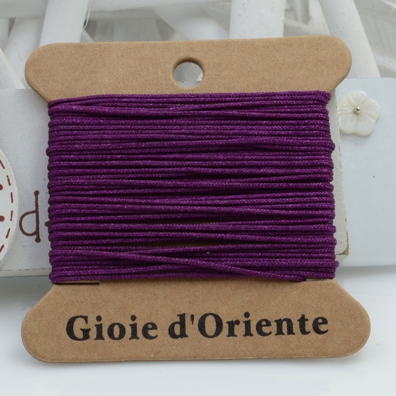 5 MT CORDINO FILO 0.8 MM COLORE VIOLA 43 PER BRACCIALE E COLLANA per fai da te