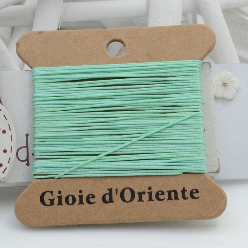 5 MT CORDINO FILO 0.4 MM COLORE TIFFANY CHIARO 54 PER BRACCIALE E COLLANA per fai da te
