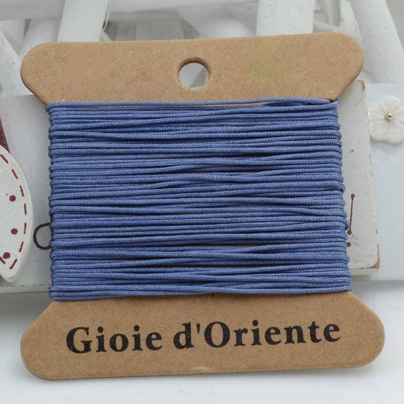 5 MT CORDINO poliestere COLORE AVIO CHIARO 40  PER BRACCIALE E COLLANA per fai da te
