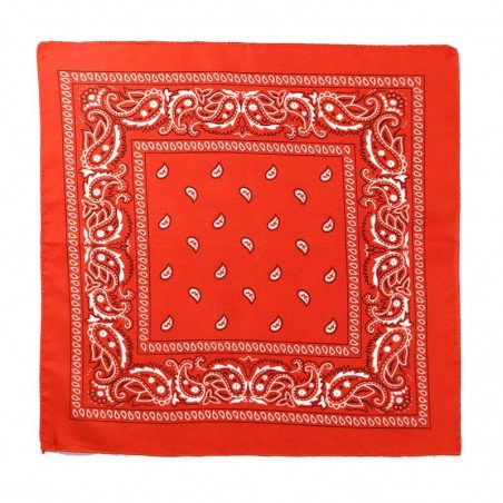 Bandana vintage a fantasia color arancione 55cm 100% cotone