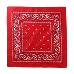 Bandana in cotone, stile vintage, fantasia turchese, 55x55cm, marchio Gioie d'Oriente 2