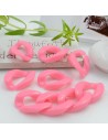 Catena Resina maglia piatta grumetta colore rosa fluo 22.5 x 16 mm 90 pz per collana circa 1.10 metri per le tue creazioni