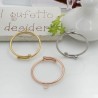 Base anello per attaccare ciondoli misura 18 mm regolabile in acciaio 1 pz per le tue creazioni alla moda!!!