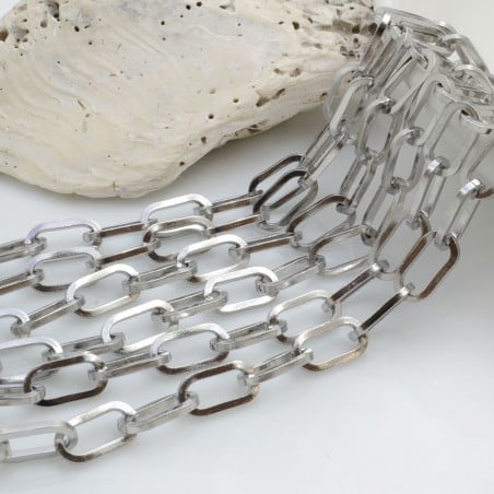 Catena Acciaio Inossidabile Filo Quadrato Oro/Argento 50cm | GDO