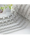 Catena rolò in acciaio, 1 mt, misure assortite da 2 mm a 5 mm, marchio Gioie d’Oriente