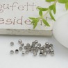 Schiaccini in acciaio colore argento rodio 2mm 2.5mm 3mm, confezione 30pz Gioie d'Oriente