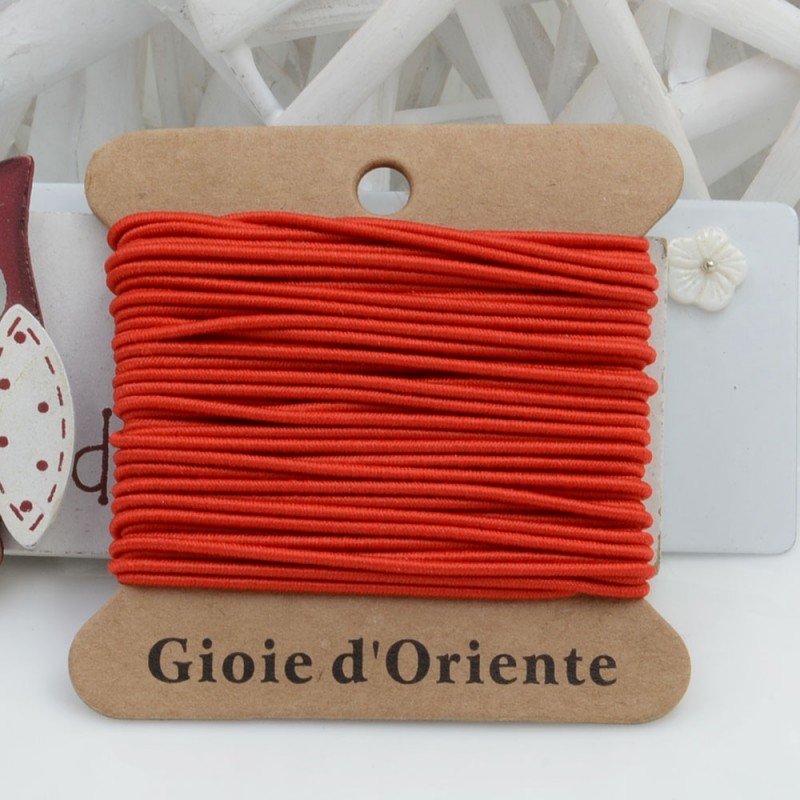 Filo Elastico colore rosso diversi spessori 5MT per le tue creazioni!!