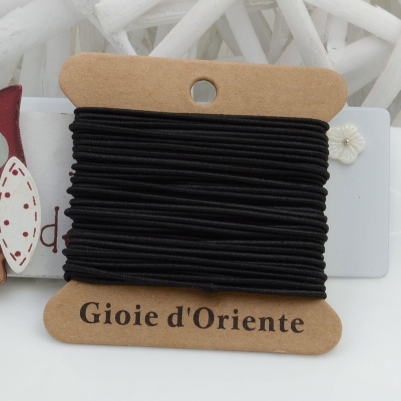 Filo Elastico colore nero diversi spessori 5MT per le tue creazioni!!
