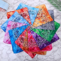 Bandana Vintage sfumata a fantasia 55cm 100% cotone in vari colori - GDO