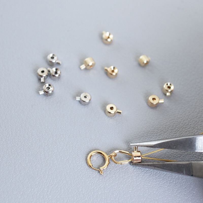 Schiaccini in ottone 3 mm 2 pz per realizzare i tuoi gioielli fai da te