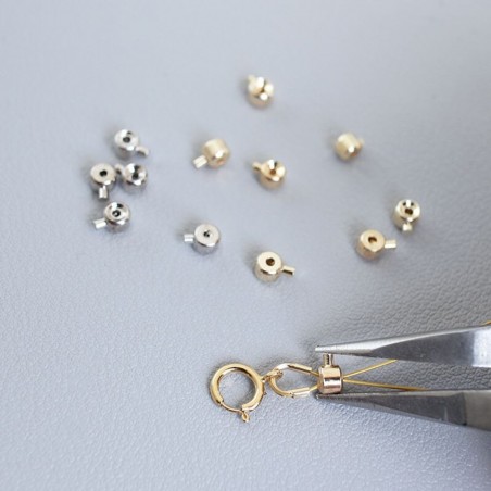 Schiaccini in ottone 3 mm 2 pz per realizzare i tuoi gioielli fai da te