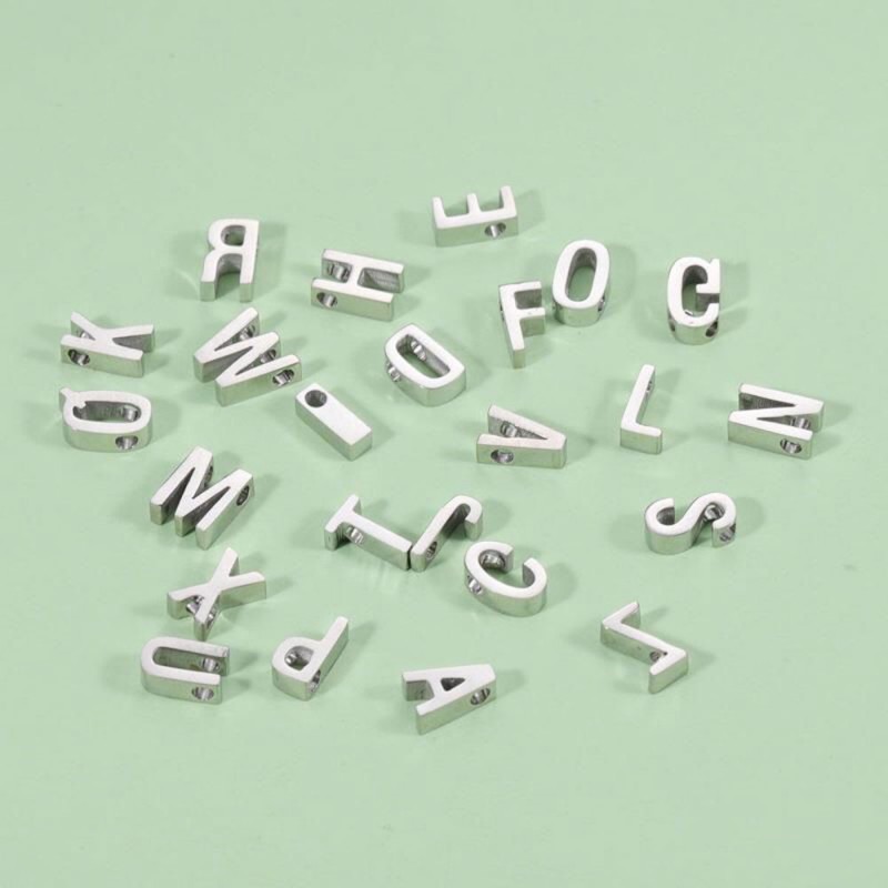 Distanziatore Lettera dell'Alfabeto in Acciaio Rodio 8mm 1pz | GDO