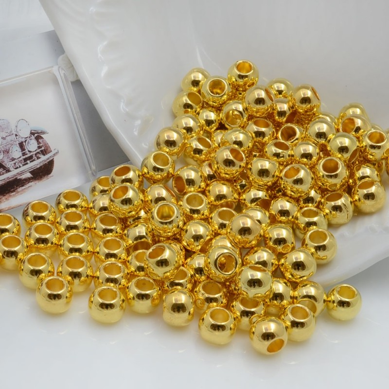 Maxi confezione perline in resina due misure col oro per fai da te per le tue creazioni!!